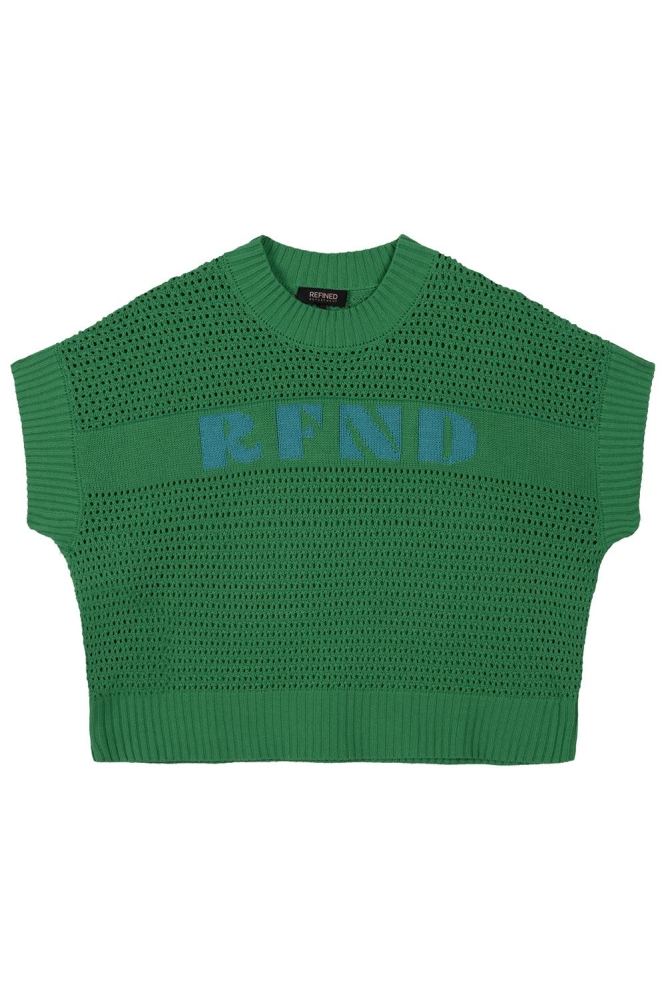 KNITTED SLEEVLESS SWEATER BIANCA R2503698667 700 GREEN